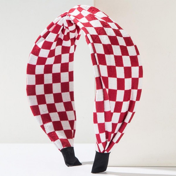 Wholesale checker Knotted Headband One Fits Most