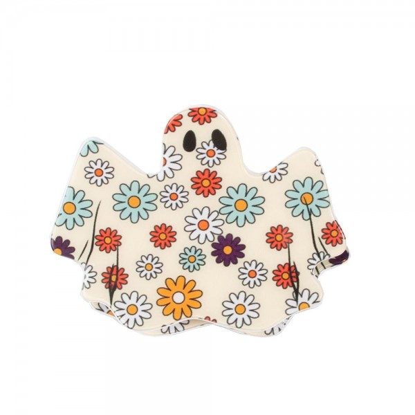 Flower Ghost Acetate Hair Claw Clip

- Approximately 3" L