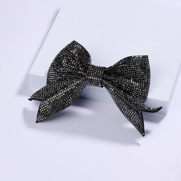 Wholesale rhinestone Studded Bow Clip Hair Barrette L