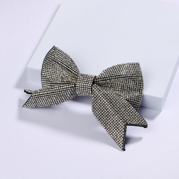 Wholesale rhinestone Studded Bow Clip Hair Barrette L