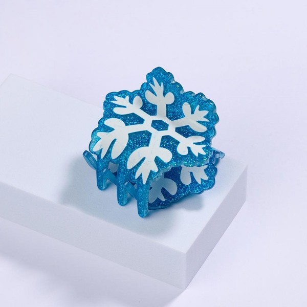 Wholesale glitter Acetate Snowflake Hair Claw Clip L