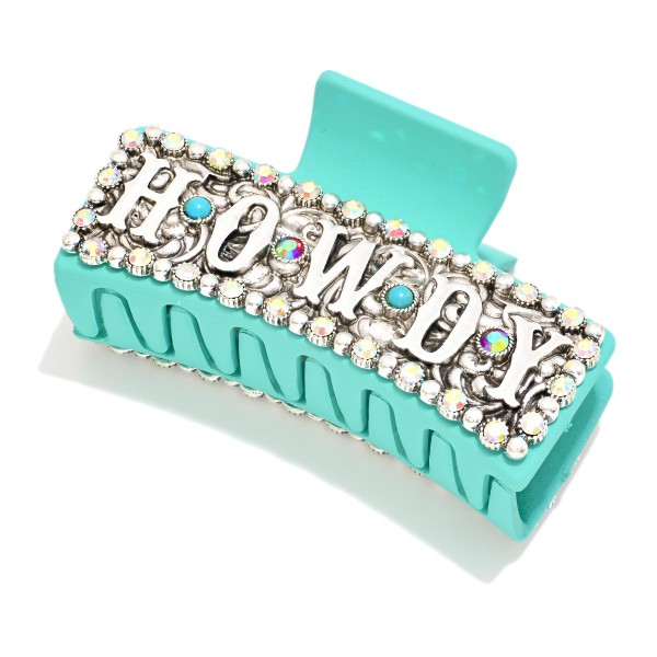 Wholesale metal Western HOWDY Claw Hair Clip L