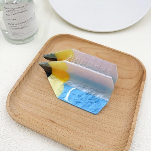 Wholesale marbled Acetate Pencil Claw Hair Clip L