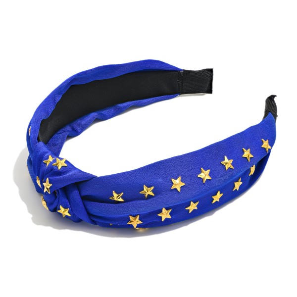Gold Star Studded Knotted Headband 

- Once Size Fits Most 
