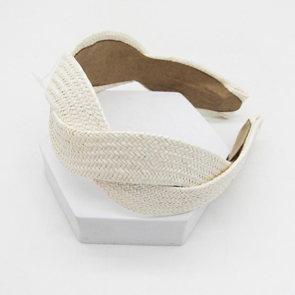 Wholesale woven Straw Headband One Fits Most