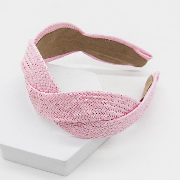 Wholesale woven Straw Headband One Fits Most