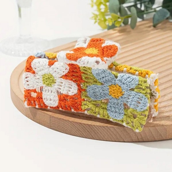 Wholesale crochet Flower Claw Hair Clip L