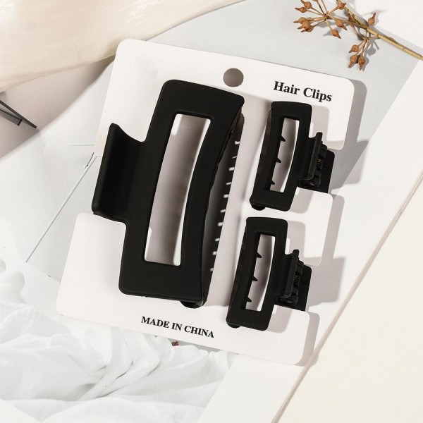 Wholesale set Three Claw Hair Clips One Big L Two Mini L