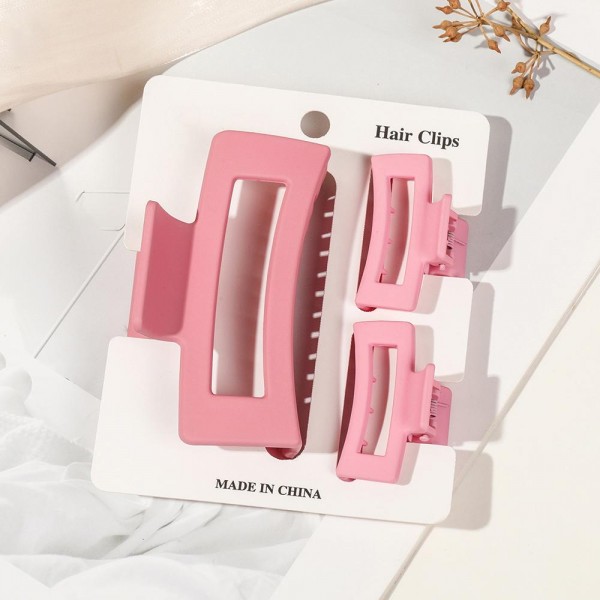 Set Of Three Claw Hair Clips 

- One Big 3.25" L
- Two Mini 1.75" L