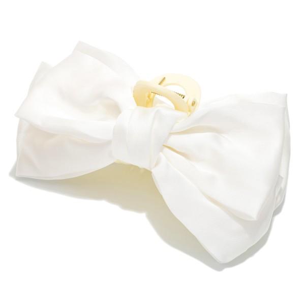 Wholesale satin Clip Hair Bow L