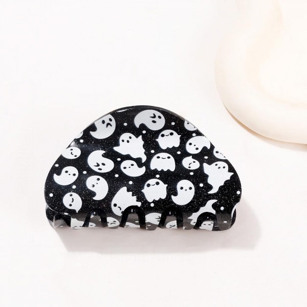 Glitter Acetate Ghosts Claw Hair Clip

- Approximately 3" L