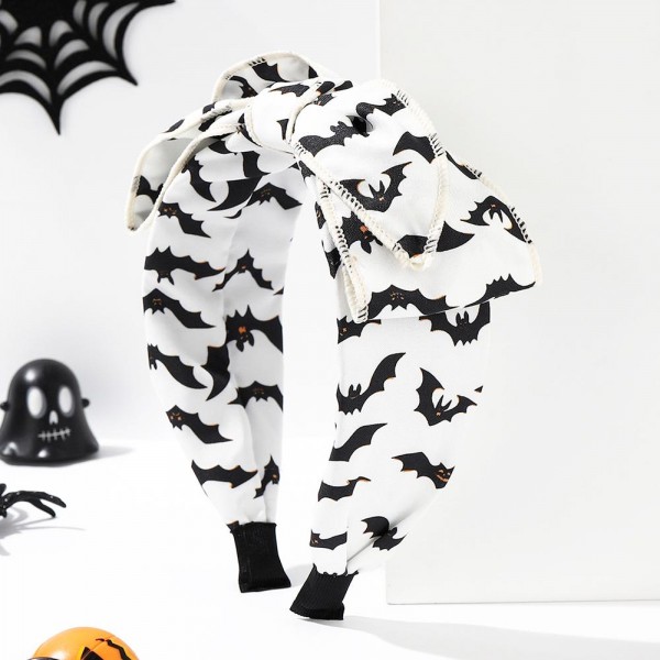 Halloween Bats Bow Headband 

- One Size Fits Most 