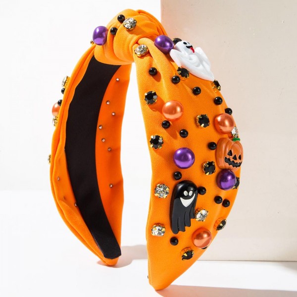 Ghosts & Jack-O-Lanterns Knotted Headband

- One Size Fits Most