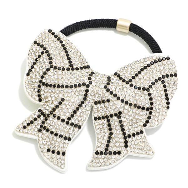 Puffy Rhinestone Sports Ball Hair Tie 

- Approximately 3" L