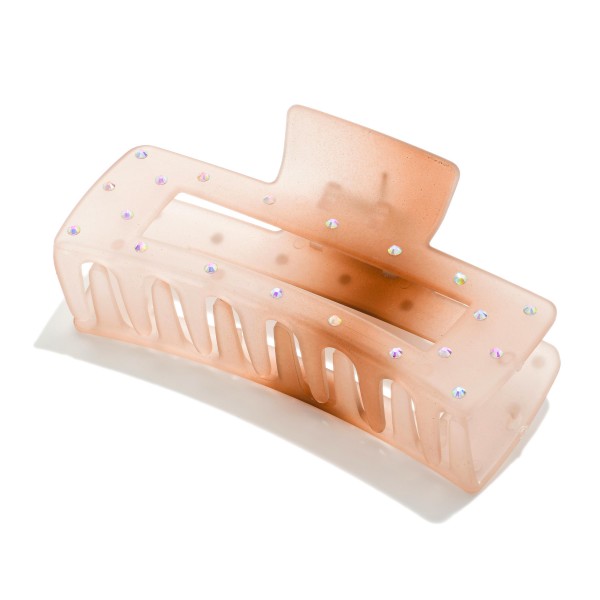 Gradient & Rhinestone Claw Hair Clip

- Approximately 4" L