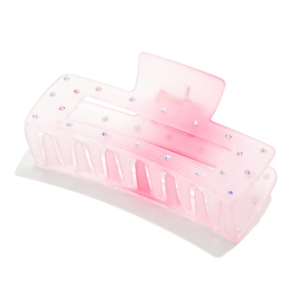 Gradient & Rhinestone Claw Hair Clip

- Approximately 4" L