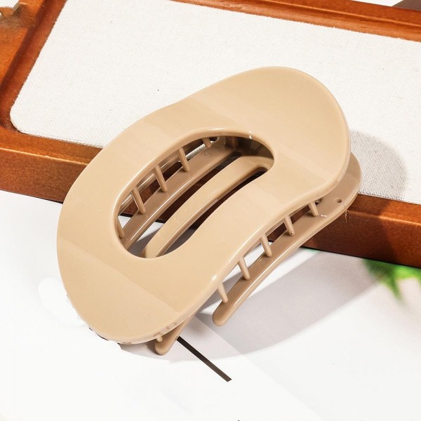 Flat Hollow Oval Claw Hair Clip 

- Approximately 4" L