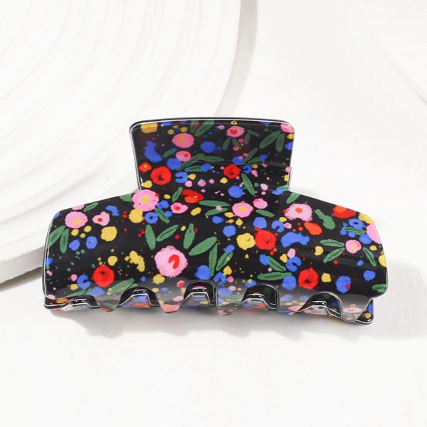Floral Print Claw Hair Clip

- Approximately 3.25" L