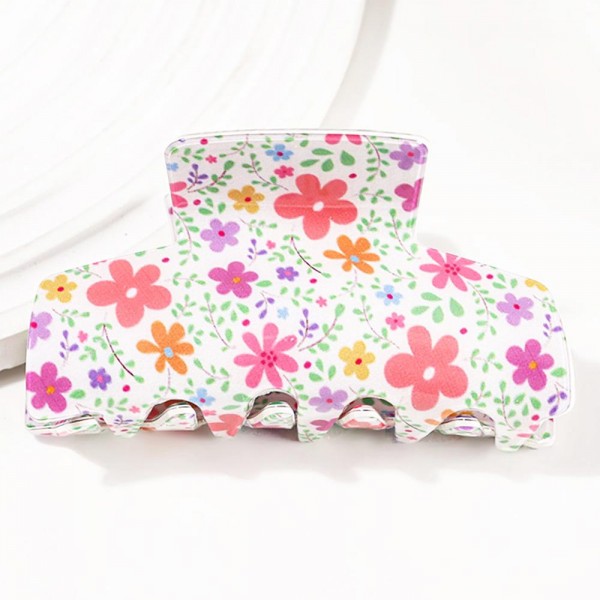 Floral Print Claw Hair Clip

- Approximately 3.25" L