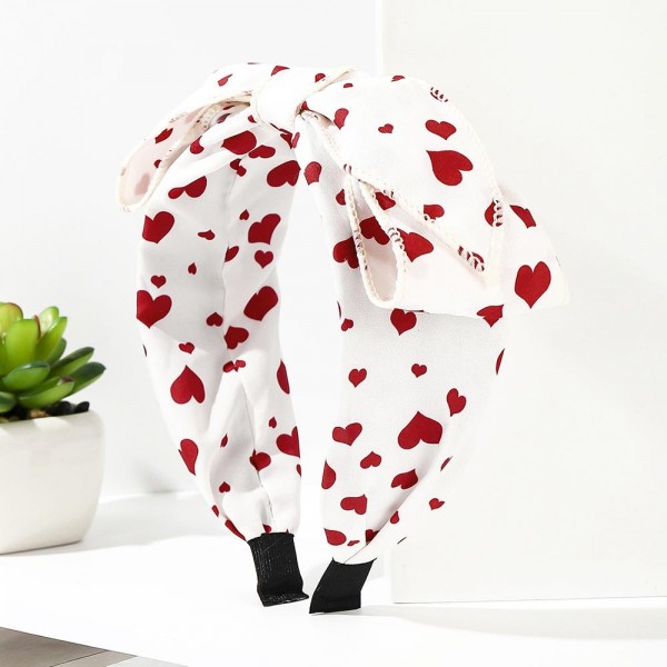 Printed Knotted Bow Headband 

- One Size Fits Most 