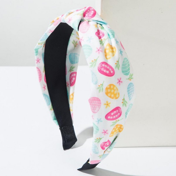 Easter Egg Print Knotted Headband 

- One Size Fits Most 