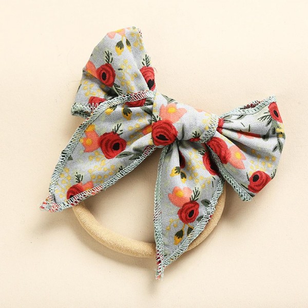 Printed Bow Hair Tie 

- Approximately 3.5" L
