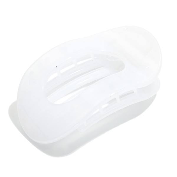 Flat Hollow Translucent Acetate Oval Claw Hair Clip

- Approximately 4" L