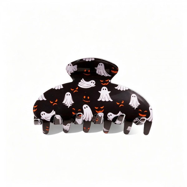 Ghost & Halloween Face Claw Hair Clip

- Approximately 3.5" L