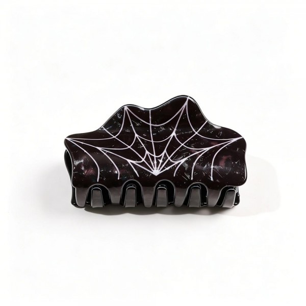 Marbled Acetate Spider Web Claw Hair Clip

- Approximately 3" L