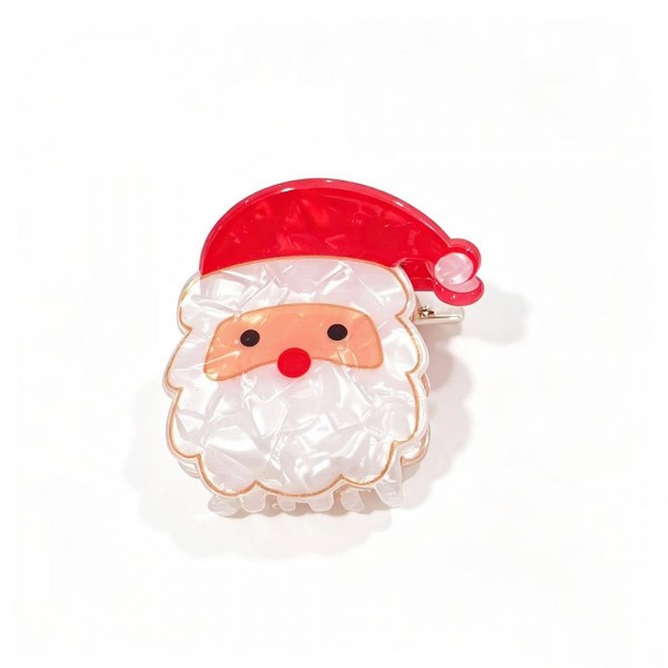 Marbled Acetate Santa Claw Hair Clip

- Approximately 1.5" L
