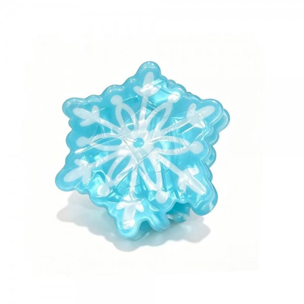 Marbled Acetate Snowflake Claw Hair Clip 

- Approximately 2" L