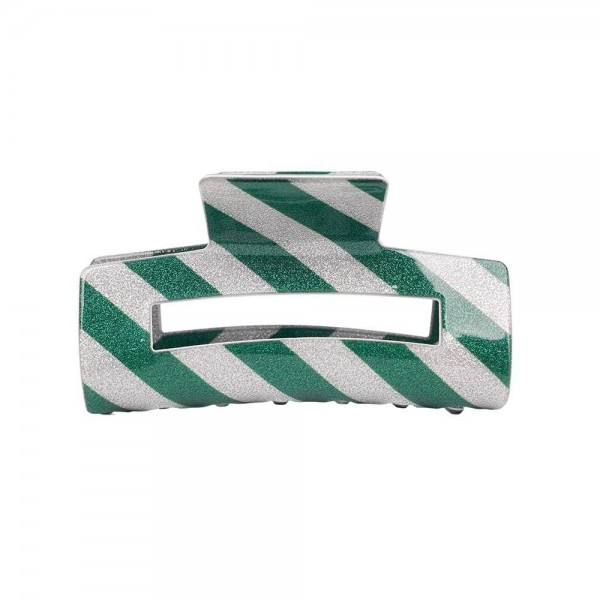 Stripe Glitter Acetate Claw Hair Clip

- Approximately 3.75" L