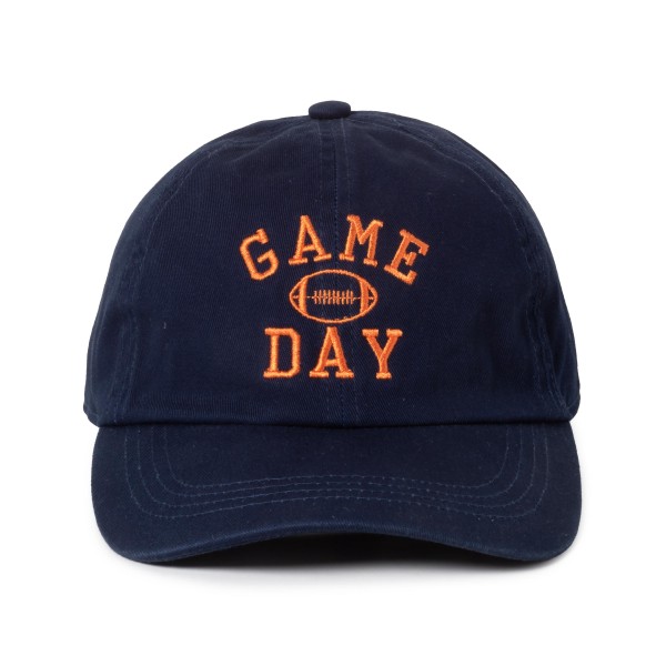 Wholesale game Day Football Embroidered Baseball Cap One Fits Most Slide Buckle