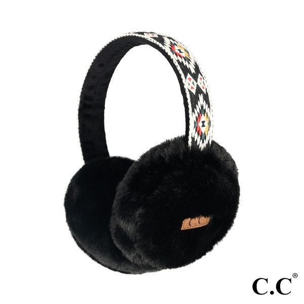 C.C EMS2301
Aztec Band Earmuff With Fur Trim

- One Size Adjustable Band
- 100% Polyester 
