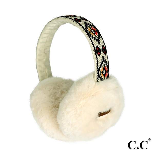 C.C EMS2301
Aztec Band Earmuff With Fur Trim

- One Size Adjustable Band
- 100% Polyester 