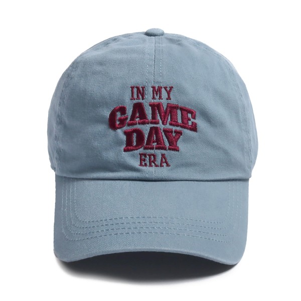 Embroidered 'In My Game Day Era' Baseball Cap

- One Size Fits Most
- Slide Buckle Adjustment 
- 100% Cotton 