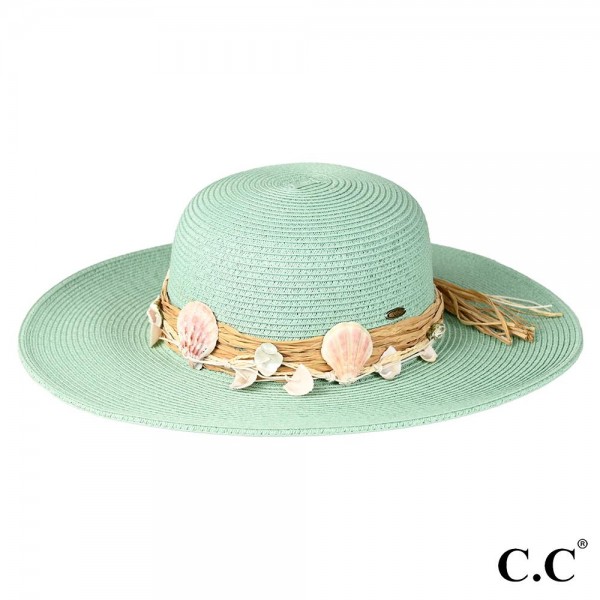 Wholesale c C STH Brim Sun Hat Shell Trimmed Band One Fits Most Internal Adjusta