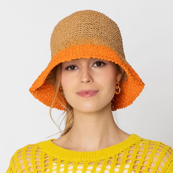 Do Everything In Love Two Tone Woven Straw Bucket Hat

- One Size Fits Most
- 100% Paper