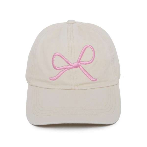 Embroidered Bow Baseball Cap

- One Size Fits Most
- Slide Buckle Adjustment
- 100% Cotton