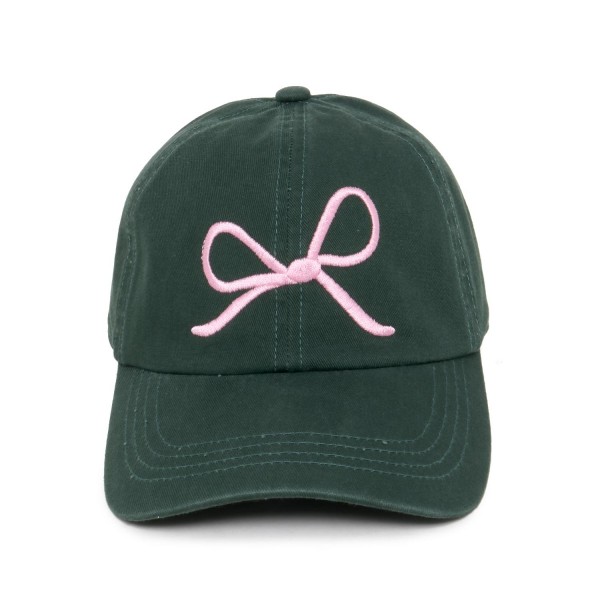 Embroidered Bow Baseball Cap

- One Size Fits Most
- Slide Buckle Adjustment
- 100% Cotton