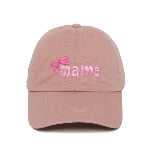 Wholesale embroidered mama Bow Baseball Cap One Fits Most Slide Buckle Adjustmen