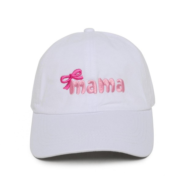 Wholesale embroidered mama Bow Baseball Cap One Fits Most Slide Buckle Adjustmen