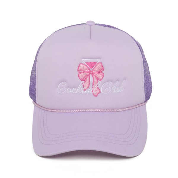 'Cocktail Club' Trucker Baseball Cap

- One Size Fits Most
- Adjustable Snap Back
- 100% Polyester