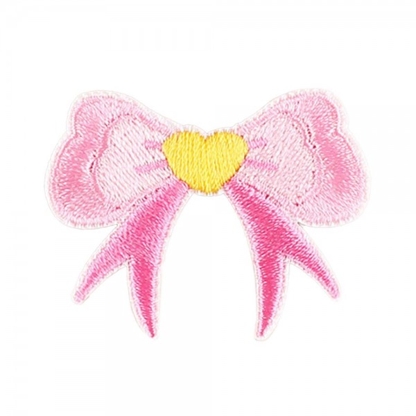 Wholesale embroidered Bow Patch L Adhesive Application