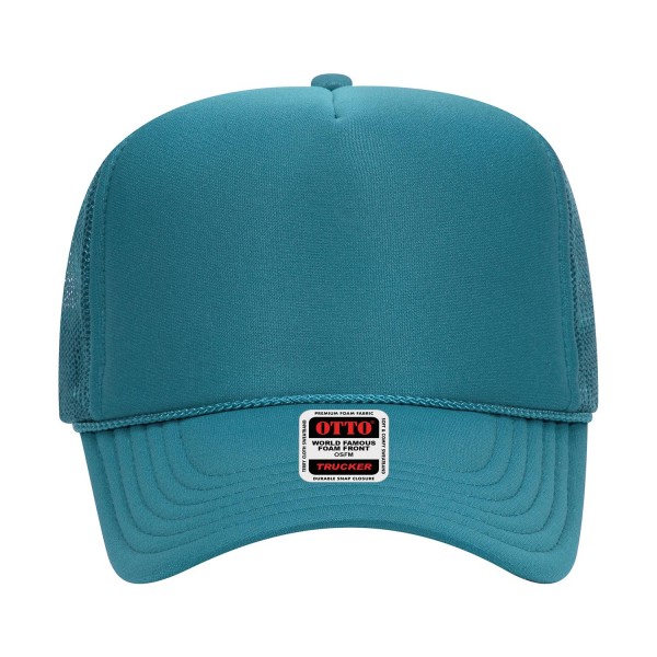 OTTO CAP 39-165
5 Panel High Crown Mesh Back Trucker Hat
- One Size Fits Most 
- Adjustable Snap Back 
- 100% Polyester - Front Panel With Lining 
- Polyester Foam Front
100% Polyester Front 100% Polyester Mesh Back The Traditional Look 5-panel cap Seamless Foam Front Panel with Lining Matching Color Braid 8 Rows Stitching on Visor Matching Fabric Under Visor Matching Color Sweatband Plastic Adjustable Snap OSFM - Adult (6 1/2 - 7 5/8)