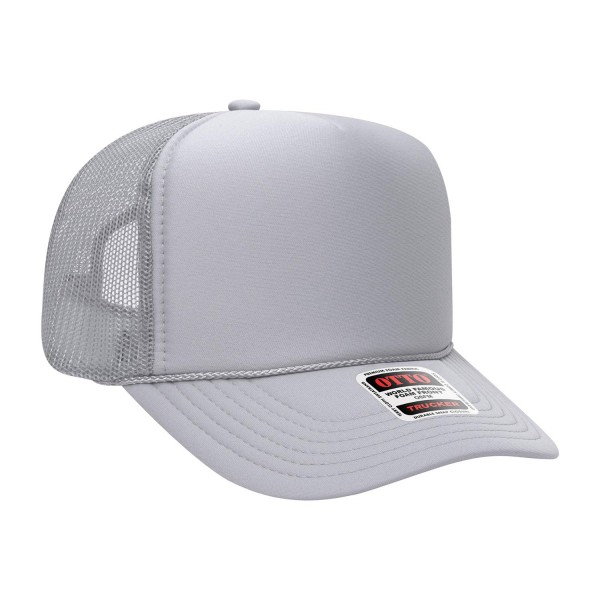 OTTO CAP 39-165
5 Panel High Crown Mesh Back Trucker Hat
- One Size Fits Most 
- Adjustable Snap Back 
- 100% Polyester - Front Panel With Lining 
- Polyester Foam Front
100% Polyester Front 100% Polyester Mesh Back The Traditional Look 5-panel cap Seamless Foam Front Panel with Lining Matching Color Braid 8 Rows Stitching on Visor Matching Fabric Under Visor Matching Color Sweatband Plastic Adjustable Snap OSFM - Adult (6 1/2 - 7 5/8)