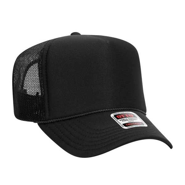 OTTO CAP 39-165
5 Panel High Crown Mesh Back Trucker Hat
- One Size Fits Most 
- Adjustable Snap Back 
- 100% Polyester - Front Panel With Lining 
- Polyester Foam Front
100% Polyester Front 100% Polyester Mesh Back The Traditional Look 5-panel cap Seamless Foam Front Panel with Lining Matching Color Braid 8 Rows Stitching on Visor Matching Fabric Under Visor Matching Color Sweatband Plastic Adjustable Snap OSFM - Adult (6 1/2 - 7 5/8)