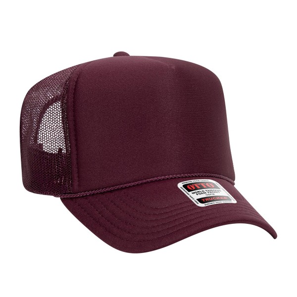 Wholesale oTTO CAP Panel Crown Mesh Back Trucker Hat One Fits Most Adjustable Sn