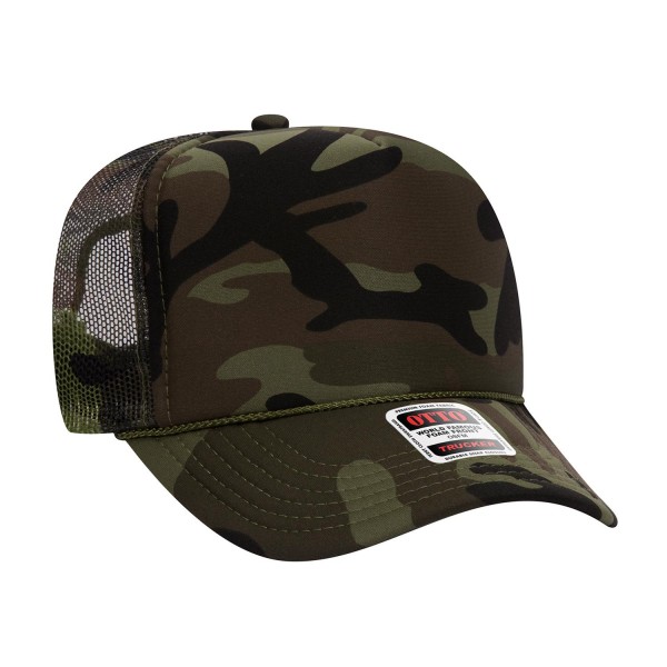 Wholesale oTTO CAP Panel Crown Mesh Back Trucker Hat One Fits Most Adjustable Sn