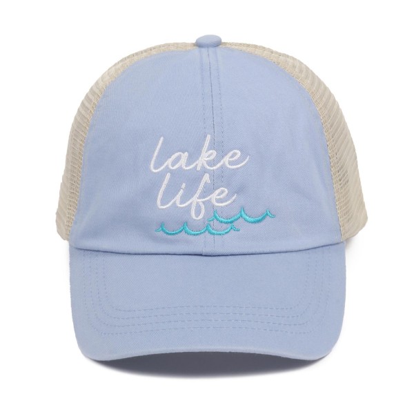 Wholesale embroidered Lake Life Baseball Cap Mesh Back One Fits Most Adjustable